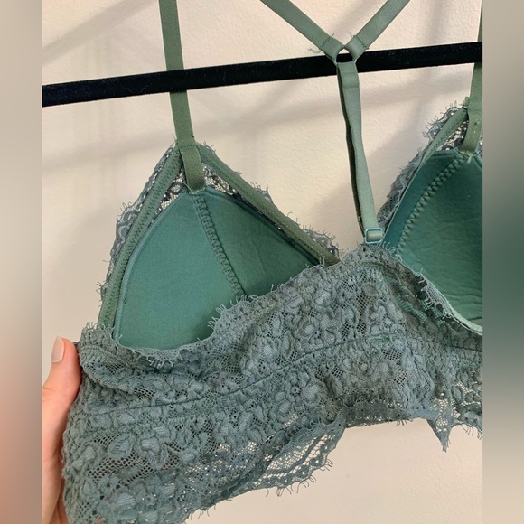 Aerie Lace Racerback Bralette Sage Green - Picture 3 of 3